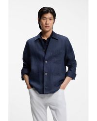 BOSS - Relaxed-Fit Overshirt - Lyst