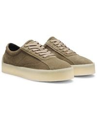 HUGO - Suede Derby Shoes With Crepe Rubber Outsole - Lyst