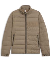 BOSS - Regular-Fit Waterafstotende Jas Met Logodetail - Lyst