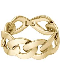 BOSS - Gold-tone Bracelet With Curb-chain Design - Lyst