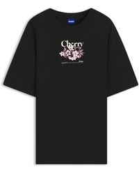 HUGO - Cotton-Jersey T-Shirt With Graphic Print - Lyst