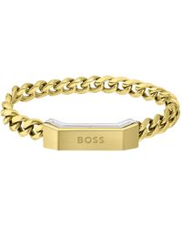 BOSS - Bracelet chaîne avec fermoir magnétique logoté: Medium - Lyst