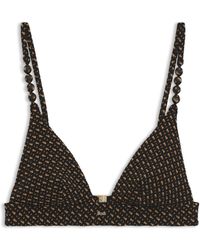 BOSS - Monogram- Bikini Top With Removable Padding - Lyst