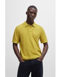 BOSS - Cotton-piqué Polo Shirt With Logo Print - Lyst