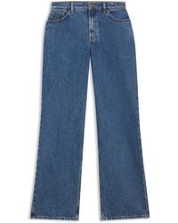 HUGO - Jeans Met Wijde Pijpen En Tweedelig Logo Van Denim - Lyst