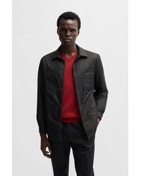 BOSS - Relaxed-fit Padded Overshirt In Water-repellent Fabric - Lyst