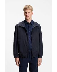 BOSS - Relaxed-Fit Hooded Jacket - Lyst