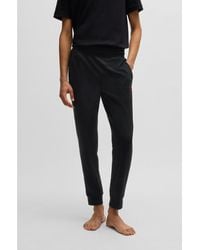 HUGO - Stretch-Cotton Tracksuit Bottoms With Logo Print - Lyst
