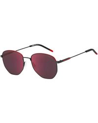 BOSS by HUGO BOSS Black-metal Sunglasses With Red Details