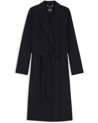 BOSS - Slim-Fit Long-Length Coat - Lyst