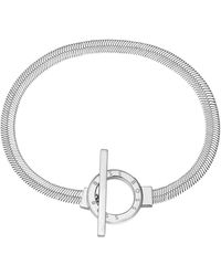 BOSS - Armband Van Roestvrij Staal Met Ring Met Geëtst Logo - Lyst