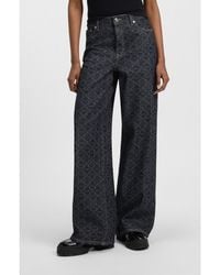 HUGO - Super-Wide-Leg Jeans - Lyst