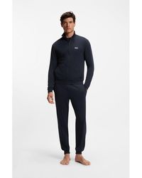 BOSS - Stretch-Cotton Loungewear Tracksuit With Logos - Lyst
