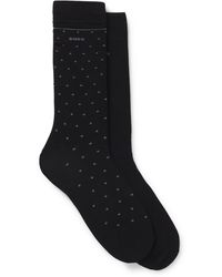 BOSS - Zweier-Pack Mittelhohe Socken Mit Logo-Details - Lyst