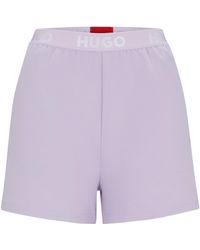HUGO - Terry-Shorts aus Baumwoll-Mix mit Logo am Bund - Lyst