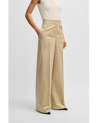 BOSS - High-Waisted Regular-Fit Trousers - Lyst