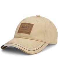 BOSS - Equestrian Cap With Retro-Inspired Logo Patch - Lyst