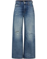 BOSS - Jeans aus festem blauem Denim mit weitem Beinverlauf - Lyst