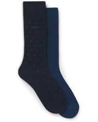 BOSS - Two-Pack Of Regular-Length Socks With Logos - Lyst