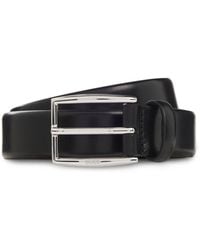 BOSS - Leather Belt With-Tone Pin Buckle - Lyst