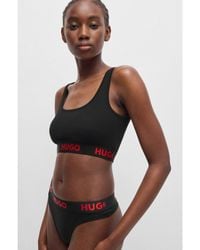 HUGO - Stretch-Cotton Thong With Logo Waistband - Lyst
