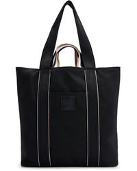 BOSS - Slimline Canvas Tote Bag With Logo Patch - Lyst