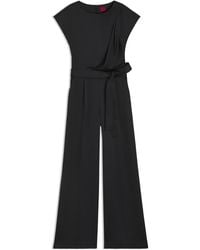 HUGO - Jumpsuit Van Zacht Satijn Met Riem - Lyst