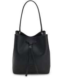 BOSS - Grained Faux-Leather Bucket Bag With Double B Monogram - Lyst