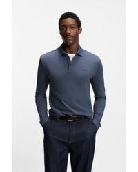 BOSS - Long-Sleeved Polo Shirt - Lyst