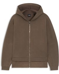BOSS - Hoodie Aus Verschiedenen Materialien Mit Reißverschluss - Lyst