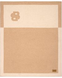 BOSS - Wool-Blend Throw With Double B Monogram - Lyst