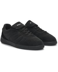 HUGO - Nubuck-Effect Trainers With Foldover Tongue - Lyst