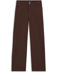 HUGO - Relaxed-Fit Corduroy Broek Met Geborduurd Logo - Lyst