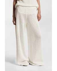 BOSS - Cotton Trousers With Micro-Lace Structure - Lyst