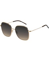 BOSS - Steel Sunglasses With Branded Temples - Lyst