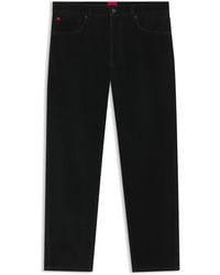 HUGO - Jean Tapered En Velours De Coton - Lyst