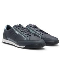 BOSS - Mixed-Material Trainers With Contrast Back Tab - Lyst