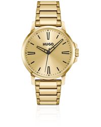 HUGO - Tone Watch With Tonal Dial And Bracelet - Lyst