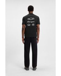BOSS - Porsche X Mercerised-Cotton T-Shirt With Targa Artwork - Lyst