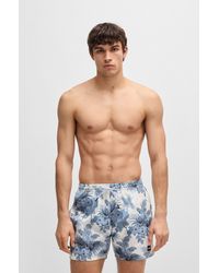 BOSS - Light Blue Men's Swim Shorts Size M - Lyst