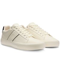 BOSS - Faux-leather Trainers With Plain And Grained Textures - Lyst