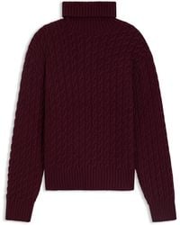 BOSS - Beckham X Pullover Aus Wolle Mit Kaschmir Und Zopfmuster - Lyst