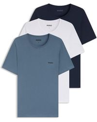 HUGO - Three-Pack Of Logo-Print Underwear T-Shirts - Lyst