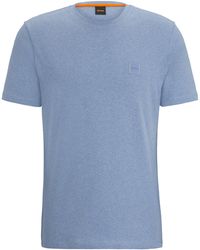 BOSS - T-Shirt aus Baumwoll-Jersey mit Logo-Aufnäher - Lyst