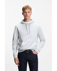 BOSS - Cotton-Terry Hoodie With Logo Patch - Lyst