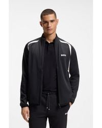 BOSS - Active Zip-Up Sweatshirt With Temperature-Regulating Performance - Lyst