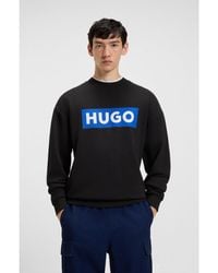 HUGO - Cotton-Terry Sweatshirt With Logo Print - Lyst