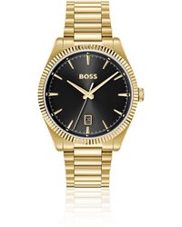 BOSS - Cheswick-Horloge Met Gegroefde Lunette - Lyst