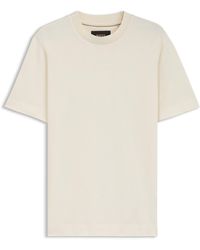 BOSS - T-Shirt Van Katoen En Zijde Met Prince-Of-Wales-Ruit - Lyst