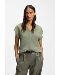 BOSS - V-Neck Top - Lyst
